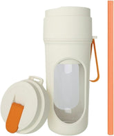Multifunctional Portable Juicer Cup - 2 in 1 High Capacity Sports Fruit and Vegetable Blender Outdoor Use(Fresh Fruit Orange)
