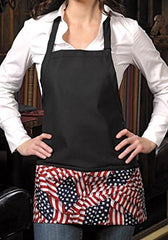 Averill's Sharper Uniforms Three Pocket American Flag Bib Apron (Set of 6)