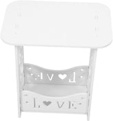 Wooden Bedside Table Modern Minimalist Nightstand Lower Shelf for Living Room Bedroom Elegant Finish for Lamps and Organizing Books