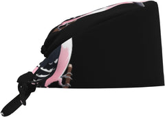 Cleaning Working Cap Pink Woodpecker Printed Chef Hat for Women & Men, Adjustable, Breathable