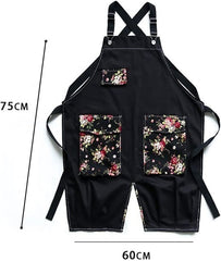 Aprons With Pockets Summer Denim Apron Home Kitchen Adult Stain Resistant Sleeveless Bib Work Wear Thick Waist Apron