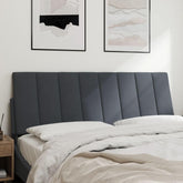 Stylish Dark Gray Headboard Cushion for Ultimate Comfort, Soft Velvet with Foam Filling, 53.9" for Elegant Bedroom Decor