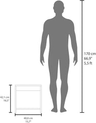 Modern White Nightstand with Storage: 16.5" Open Shelf Bedside Table - Melamine Particle Board for Small Spaces - Easy Assembly & Maintenance