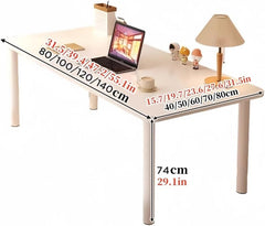 Modern Small Computer Desk, Metal Frame Compact Workstation Table, Simple Office Table for Home Office, Writing, Study & Gaming(100 * 50 * 74cm)