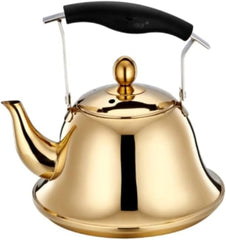 Stainless Steel Tea Kettle,Electric Tea Kettle, Kettle Stainless Steel Whistling Whistling Tea Pot for Various Stoves Tea Kettle -Titanium Gold||5L Teapots