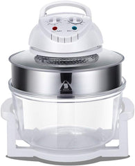 Air Fryer Convection Countertop Toaster Oven, Large 17L Glass Air Fryer Roaster Oven Oil-Free Quick Multicooker with Time & Temperature For Bake, Grill, Steam Broil, Fry & Roast