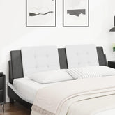 Headboard Cushion, Frame Headboards Cushion Bed Headboard for Dorm Bedroom Hostel Wall White and Black 72" Faux Leather