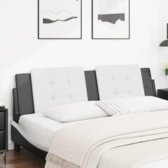 Headboard Cushion, Frame Headboards Cushion Bed Headboard for Dorm Bedroom Hostel Wall White and Black 72" Faux Leather