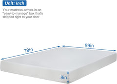 Full Mattress, 8 Inch Gel Memory Foam Mattress CertiPUR-US Certified Foams, Medium Firm Mattresses Cool Sleep & Pressure Relief, Mattress-in-a-Box, Full Size