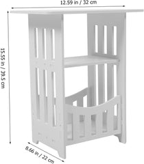 Unomor Modern Small Side Table Storage Sofa Bedside Table Minimalist Nightstand for Home for Dorm