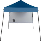 6x6ft Pop Up Canopy Tent,Outdoor Camping Canopy Tents with Removable Pockets Sidewall & Bag for Extra Storage,Instant Sun Shelter Gazebo for Beach,Party,Events,Sports & Camping (Blue)