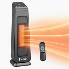 ROVSUN 24IN Electric Space Heater w/Remote & APP Control, 1500W Portable Tower Heater w/Oscillating for Indoor Use, Timer, Adjustable Thermostat, Tip-over & Overheat Protection for Bedroom Living Room