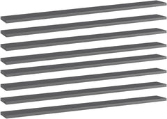 Modern Style Bookshelf Boards - 8 pcs Chipboard Decor Bookshelf Panel Set - Replacement Organizer Display Shelves for Bookcase Storage Cabinet 39.4" x 3.9" x 0.6"