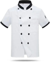 Men Women Restaurant Kitchen Canteen Chef Uniform Sleeves Chef Jacket Waiter Works Clothes