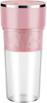 Portable Juicer Blender, Rechargeable Citrus Squeezer & Fruit Juicer, Multi-Functional Mixer, Personal Blender for Smoothies & Protein Shakes, Edible Grade Plastic (Pink)
