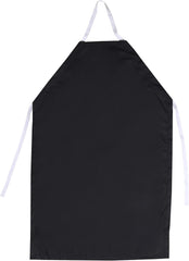 EISCO Rubber Vinyl Apron, Small (27" W x 30" L) - Adjustable Bib Apron for Dishwashing, Butcher, Laboratory - Black