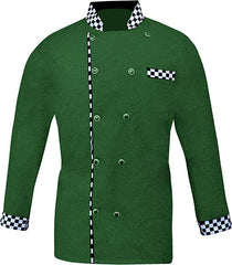 Men's Chef Coat Full Sleeve Jacket Multicolored Piping Exclusive Chef Jacket Size (XS-6XL)