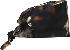 Cleaning Working Cap Cowboy Duckling Printed Chef Hat for Women & Men, Adjustable, Breathable Black