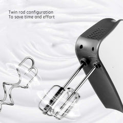 Hand Mixer Electric Handheld Mixer with 5 Speed and Turbo Button Includes Sturdy Beaters and Dough Hooks fine