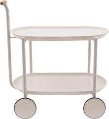 CNCEST Home Bar, Serving Cart with 2 Mirrored Shelves, Furniture Rolling Bar Cart for Kitchen, Dining Room (63x42x64.5cm-Green)