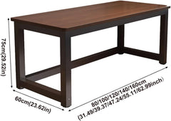 PC Desks Office Desk Wood Study Writing Table Deeper & Thicker Desktop Robust Metal Tubes Large Legroom,for Home Office, Study(White,80cm(31.49in))