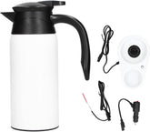 800ml Electric Car Kettle Large Capacity Portable Water Heater Pot with Insulation, Intelligent Voltage Recognition(B-Black)