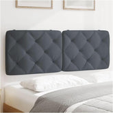 Headboard Cushion Dark Gray 53.9" Velvet Foam-Filling Material 376076