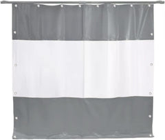 Garden Waterproof PVC Curtains Pergola Side Panels Outdoor Transparent Tarpaulin, 0.5mm Weatherproof for Close The Pergola, Outdoor Space (Color : Transparent+Gray, Size : 2.50x2.50m)