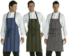 Averill's Sharper Uniforms Striped Bib Apron One Size (Set of 6)
