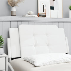 Headboard Cushion White 39.4" Faux Leather Twin headboard Easy to Assemble Full Size headboard Suitable for bedrooms and Your Beautiful Queen Size Bed.