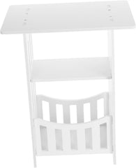 Modern Small Side Table Hollow Bedside Nightstand for Bedroom and Living Compact Minimalist End Table for Sofa Apartment Dorm Space Saving Design