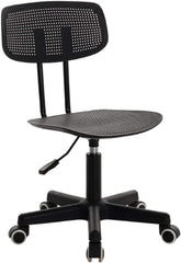 Office Chair, Plastic Chair Computer Chair Home Office Chair Staff Chair Conference Chair Lifting Swivel Chair Back Stool Executive Computer Desk Chair (Color : Black)