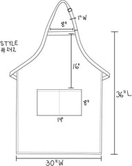 Averill's Sharper Uniforms Two Pocket Center Divided Butcher Bib Apron 2 pocket center divided (Set of 6)