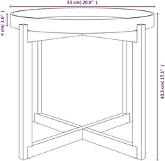 Coffee Table Black 23.6"x23.6"x15" Engineered Wood, Center Table, Side Table, Table for Living Room, Living Room Furniture for Home Living Room Reception Room Office