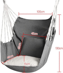 Outdoor Hammock Anti-Rollover Travel Camping Portable Hammock Hanging Chair Outdoor Portable Camping Travel Equipment(Dark Blue)