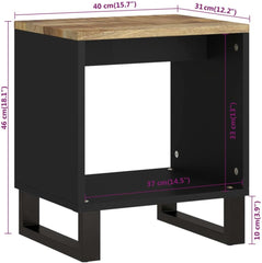 Coffee Table Natural Mango Wood and Black350640