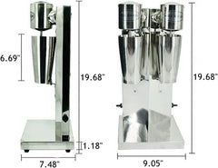 Electric Milk Shaking Machine, Commercial Home Milkshake Maker Stainless Steel Milk Shake Machine for Drink Mixer Electric Smoothie Maker Drink Mixer 110V (Single Head)