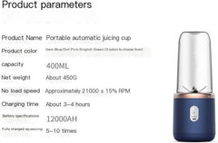 Rechargeable Portable Juicer Household Electric Juicer Cup Mini Small Multi-Functional Juice Cup(B)