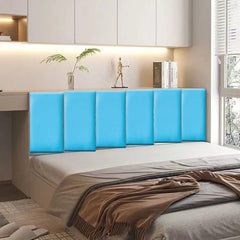 3D Anti-Collision Wall Padding for Kids,Peel and Stick Headboard Pack Panels, Self-Adhesive Headboard Panels for Wall, Bedroom/Living Room Upholstered Wall Panel,G,15.75x7.87in/3 Pcs
