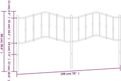 Metal Headboard White 76"