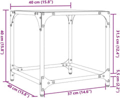 Coffee Table Black Glass Engineered Wood Small Durable Dining Table end Tables Living Room Living Room Decor for Indoor Balcony