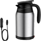 travel electric kettle 12V/24V Portable Water Boiler Heated Travel Mug,Car Electric Kettle,1000ml large capacity, 304 stainless steel,insulation and anti-scald (24V silver), NF-H5N-JR