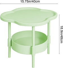 Mini Easy Small Apartment Bedside Table, Narrow Side Table for Small Space, for Living Room, Bedroom, Study, Kitchen and Balcony (Coffee)