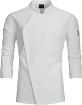 Chef Jacket Oblique Buttons Chef Coat for Catering Hotel Baking Restaurant