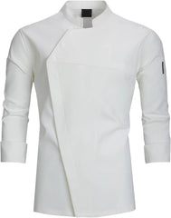 Chef Jacket Oblique Buttons Chef Coat for Catering Hotel Baking Restaurant