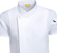 2X Chef Coat Jacket Short Sleeve Workwear Uniform for Kitchen Industry Bakery