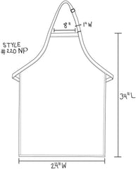 Averill's Sharper Uniforms No Pocket Bib Apron (Set of 6)