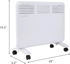 Super Efficient Heater for Indoor Use, 1000W Freestanding Portable Quiet Heaters with Adjustable LED Digital Control, Overheating Protection