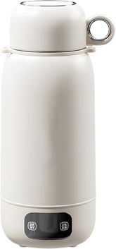 Stainless Steel 1L Car Kettle, Portable Electric Water Boiler with Charging Cable & Straps for Travel & Office