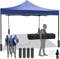 10x10 Outdoor Pop Up Canopy Patio Tent Folding Protable for Wedding Party Tent Heavy Duty Canopy Tent Gazebo, Waterproof UV Protection Air Circulation Efficient with Backpack Bag Best Outdoor Gazebo